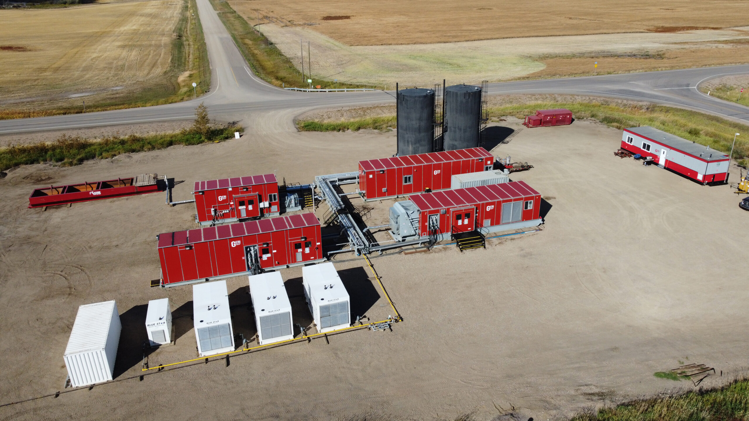 GERI's modular DCSG equipment set up on location in Alberta