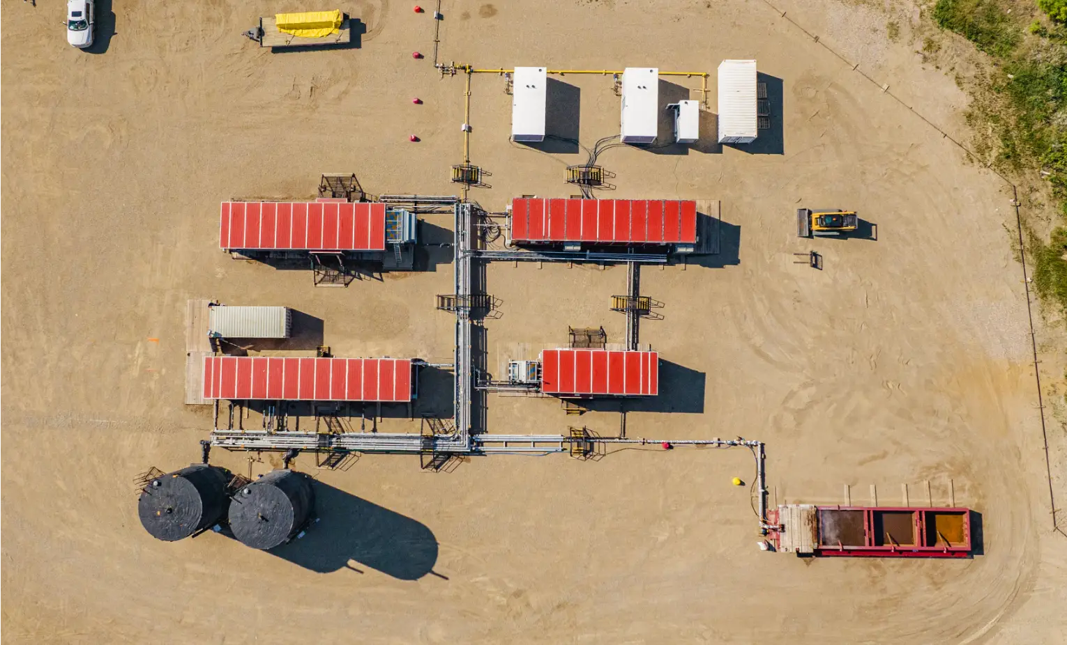 It typically takes 3-4 days to complete setup, including rigging