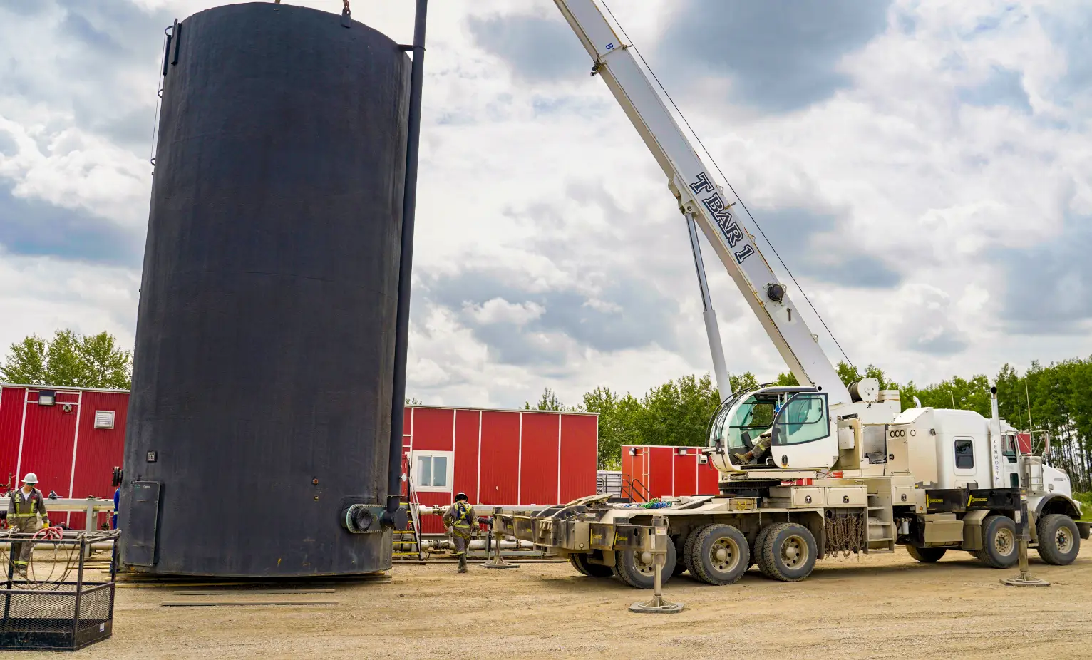 Setting up the equipment on site