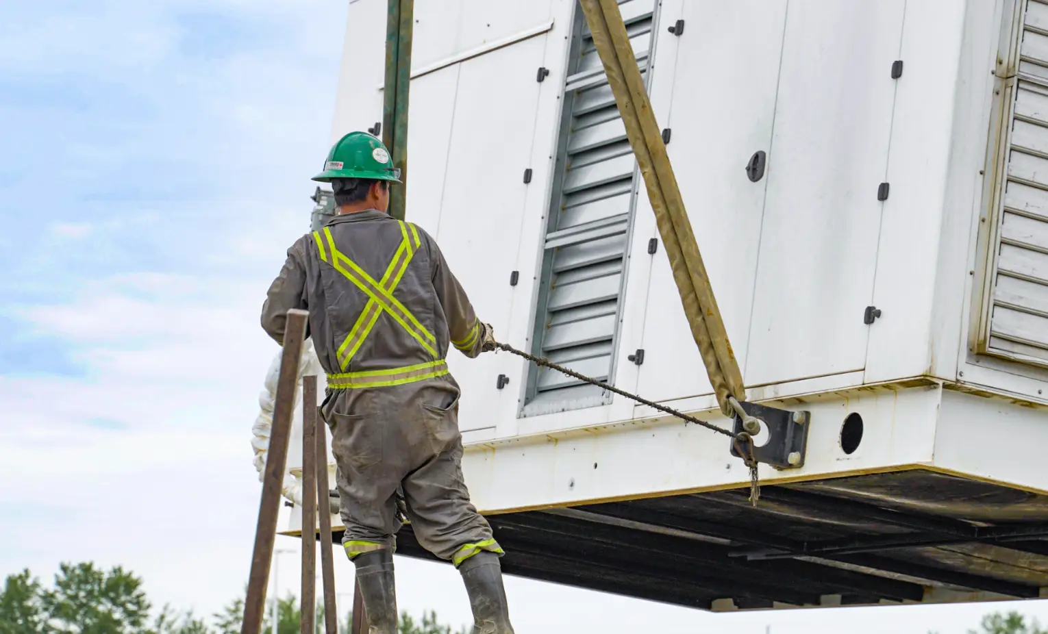 Setting up the equipment on site