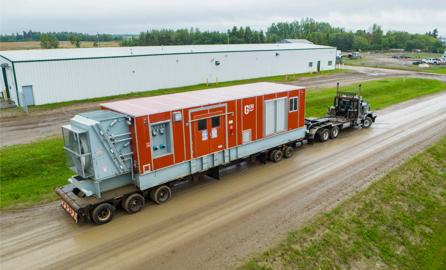 Air compressor building leaving Lloydminster